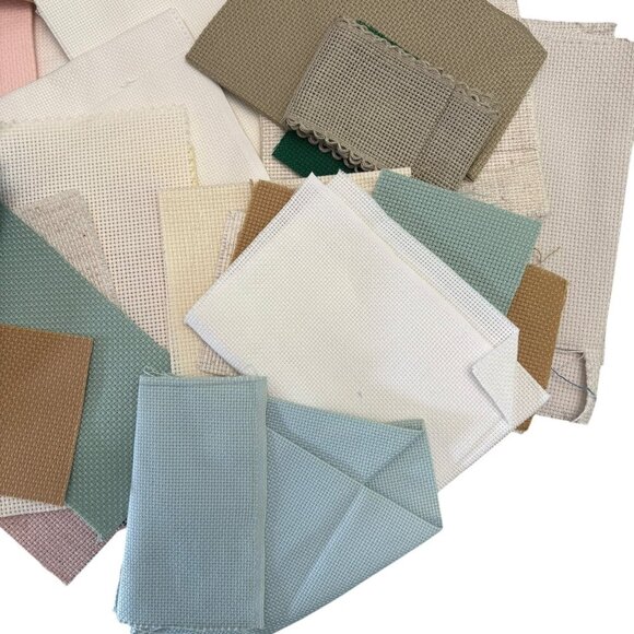 Counted Cross Stitch Pieces Lot Various Sizes and Colors Great for Small Crafts - Picture 3 of 5